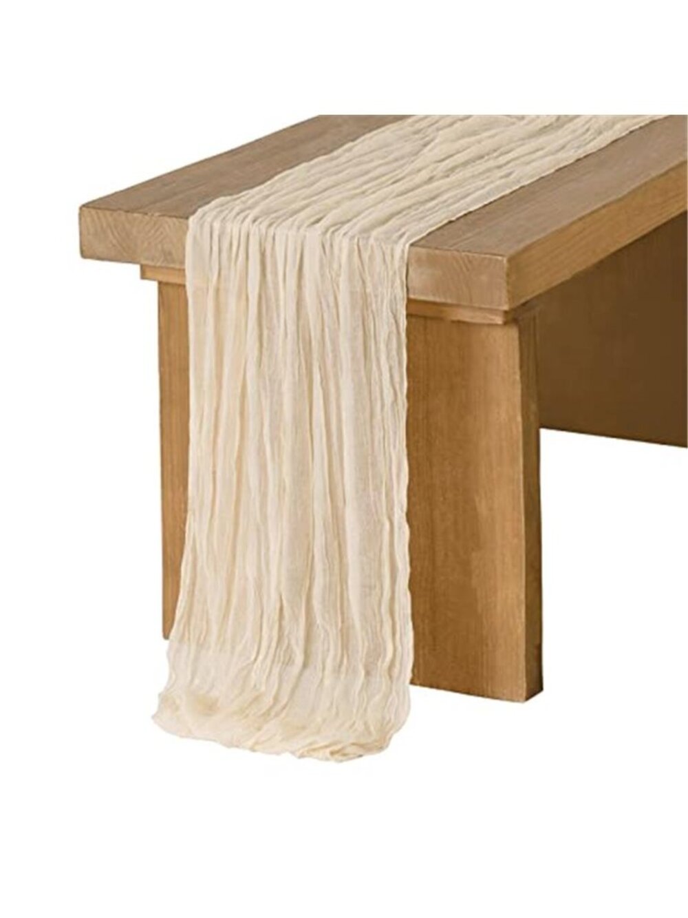 Ivory Cheesecloth Table Runner Boho Wedding Party Gauze Long Table Decor
